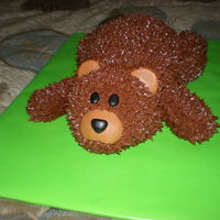 Bear Cake I made this bear cake just for fun... it is iced in buttercream with MMF accents. I should have done a smaller star tip; I think it would...