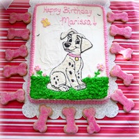 Dalmatian Birthday Cake Made for my daughter's 5th birthday - copied the puppy from a picture and added the rest of the details. Homemade strawberry cake with...