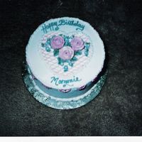 Something Different.. I did this cake for a customer she said she just needed a small bitday cake for her mom and would leave it up to me.. Thought i would try...