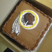 Redskins Head Grooms Cake 