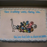 Peacock Copied the bridal shower invite pic for this cake