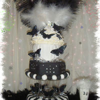 Black And White Themed Party This cake was just as it was, the ICING ON THE CAKE to a black and white themed party.The bottom layer i made was fruit cake, then the next...
