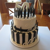 50 Years Old The inspiration behind this cake was to acknowledge the 'over the hill' aspect while staying true to sophistication. The word &#...