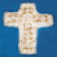 Easter Banana Creme Cross Cake This was an Angel Food Cake with a Home Made Banana Creme Frosting Sprinkled with Cinnamon.