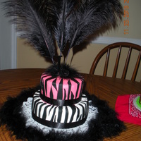 Zebra Buttercream with fondant accents.