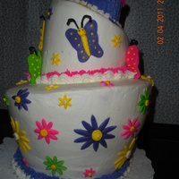 Topsy Turvy My first try at a topsy turvy cake! We will use a different method the next time. Classic yellow and Chocolate cake with buttercream...