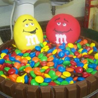 M & M Hot Tub M&M hot tub choc cake choc frosting kit kats and m&m's wow my son calls if choc suicide...lol