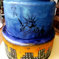 Broadway Inspired by Duffs Broadway cake. Added more details like the painting of the Statue of Liberty and Broadway sign. TFL