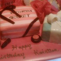 Diva Cake Cake consist of VS Gift Bag and Box. LV Purse, Tiffany Box and MAC products
