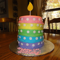 1St Birthday Cake 5 stacked 6 inch rounds