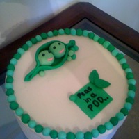 Peas In A Pod Fondant peas and pod