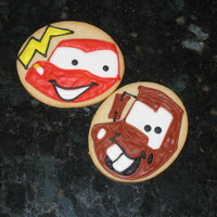 Mater And Lightning Mcqueen cookies to go with the cake