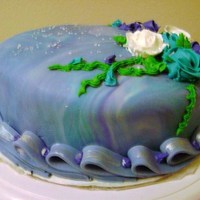 First Time With Fondant~Not Too Bad! Made this for my twin sister's birthday