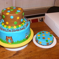 Owl 1St Birthday Cake 