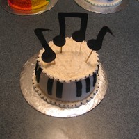 Music Teacher Cake I made this small cake as a Christmas present for my daughters' music teacher.