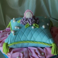 Pillow Cake Last minute birthday cake for a dear friend. Lemon with Raspberry Buttercream. Cake was sculpted into the shape, everything is edible.