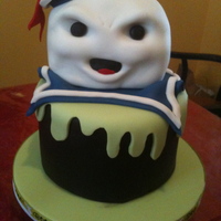 Staypuft Marshmallow Man Cake This was for one of my best friends birthday. I made the head out of rice krispy and the rest is all fondant and gumpaste detailing. Inside...
