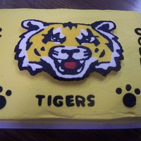 Buttercream Transfer This cake was made for a celebration for our local high school basketball team. The cake is all buttercream with Buttercream Icing Transfer...