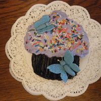 Mini Cupcake Cake Yellow almond sour cream cake. Saw this mini pan for $2 in a craft store, and thought it was cute! Gumpaste butterflies, textured with...