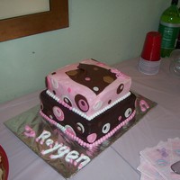 Co-Worker's Baby Shower Top tier strawberryBottom tier chocolate