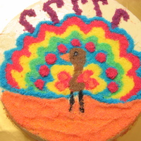 Festival Of Light - Diwali This is an orange poppy seed cake with orange buttercream icing topped with coloured sanding sugar which i made myself :)