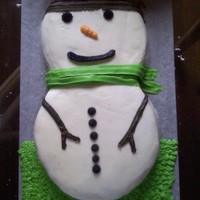 Snowman All buttercream and a homemade chocolate cake!! Want to make it just for fun.