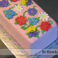 Banana Sour Cream Cake banana sour cream cake with banana buttercream and mmf. RI accents.