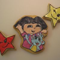 1St Time Decorating Cookies - Dora & Boots This was my first time decorating cookies! :D Worked my butt off for way too long for it to be practice so i made it out to my baby sisters...