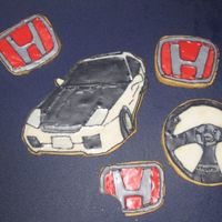 1St Time Decorating Cookies - My Bf's Honda Prelude This was my first time decorating cookies! :D I made a bunch of cookies for my baby sisters and had some left over dough so i made some...