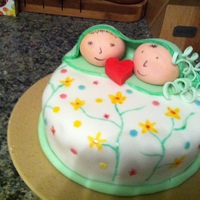 Two Peas In A Pod Valentines Cake 