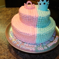 Prince Or Princess? the cake was baby boy blue inside and that is how the parents to be found out what they were having