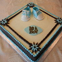 Baby Shower Cake I wanted to try these adorable shoes for so long. They were pretty easy to do thanks to the the wonderful instructions I found here on Cake...