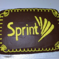 Sprint Emblem Cake I loved my guys at the Sprint store, so I baked them a cake. :)