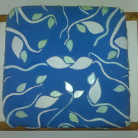 Contemorary Design - Freehand Fondant 29th birthday cake for my friend. I had no clue what to do so I kinda winged it and this is the result.