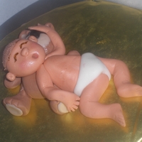 Sleeping Baby Baby sleeping on a teddy bear.