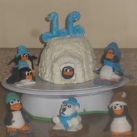 Penguin Affairs Penguins for a sweet sixteen cake