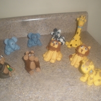 Set Of Wild Animals Wild animals done for a safri cake. First time doing animals.