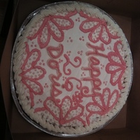 Simple, Sweet Flowers Birthday Cookie Cake Chocolate chip cookie cake with Swiss meringue buttercream icing