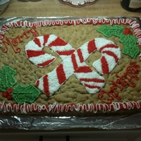 Candy Canes Cookie Cake 