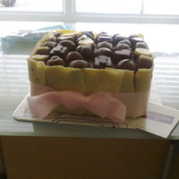 Box Of Chocolates Chocolate sponge with chocolate ganache filling with white chocolate "box"