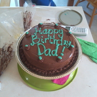 Birthday Cake I made a chocolate cake with the middle layer of cream cheese frosting then a dark chocolate frosting. It turned out really good! Rich and...