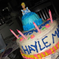 Princess Cake My daughters 4th birthday cake. Butter cake with Pumpkin cream cheese filling. Butter cream frosting!