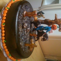 Headless Horseman Birthday Cake My eight year old wanted this cake for his birthday = the day after Halloween. He sculpted the Horseman himself! All fondant. He shared it...