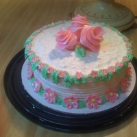 Cute Little Buttercream. Buttercream with fondant flowers