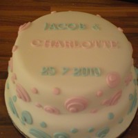 Joint Boy & Girl Christening Cake 