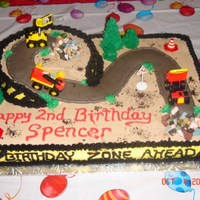 Construction Cake This was one of my first cakes. It's all buttercream with some construction trucks and accessories. It was for a friend whose son was...