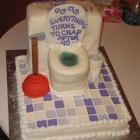 40Th Birthday Cake So I've never done: a 3d cake, a tall cake, cake carving, or used dowels. This is ALL cake, fondant, buttercream and royal icing.Other...