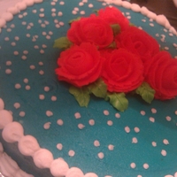 Wilton Class Final Cake Last cake of the first class. I think I need a lot more practice making things look really clean and awesome. Stronger hands would be...