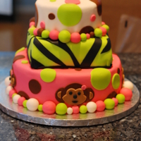 Pop Monkey Cake Cake I made for my daughter's first birthday party!