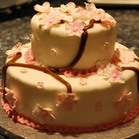 Cherry Blossom Cherry Blossom cake for Wilton Tall Cakes class.Dummy cake, fondant covering with gumpaste flowers and fondant branches.Ran out of time and...